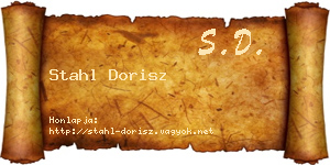 Stahl Dorisz névjegykártya